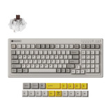 Keychron R5-M3 QMK Wireless Mechanical Keyboard, toetsenbord Grijs, US lay-out, Keychron Super Brown, RGB, Cherry PBT, Hot swap, 2.4 GHz / Bluetooth 5.3 / USB-C