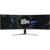 SAMSUNG QLED LC49RG90SSPXEN 49" Curved UltraWide gaming monitor Zwart, 2x DisplayPort, HDMI, 4x USB-A 3.2