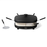 Tristar Pizza Family 6 pizzaoven Zwart, 1200 Watt, voor 6 personen