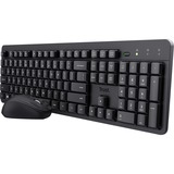 Trust Ody II Stille draadloze toetsenbord- en muisset desktopset Zwart, US lay-out (QWERTY), Membraan, 100%, 800 dpi - 1.600 dpi