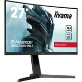 iiyama G-Master Red Eagle GB2766HSU-B1 27" Curved Gaming Monitor Zwart, 165 Hz, HDMI, DisplayPort, USB, Audio, FreeSync