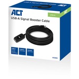 ACT Connectivity USB 2.0 Signaalversterker, 5 meter verlengkabel Zwart