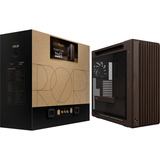 ASUS ProArt PA602 Wood Edition - Tempered Glass Panel big tower behuizing Zwart/houtkleur | 4x USB-A | 1x USB-C | Tempered Glass