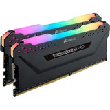 Corsair 16 GB DDR4-3200 Kit werkgeheugen Zwart, CMW16GX4M2C3200C16, Vengeance RGB PRO, XMP