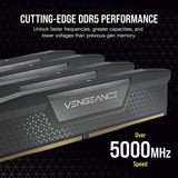 Corsair 64 GB DDR5-6000 (2x 32 GB) Dual-Kit werkgeheugen Zwart, CMH64GX5M2D6000C40, Vengeance, RGB, XMP 3.0