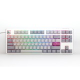 Ducky One 3 Mist Grey TKL, toetsenbord Lichtgrijs, US lay-out, Cherry MX Red, RGB led, Double-shot PBT, Hot-swappable, QUACK Mechanics, 80%