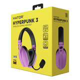Hator Hyperpunk 3 Wireless - Cyber-Violet over-ear gaming headset Paars, 2.4GHz / Bluetooth 5.4 / USB-C