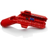 KNIPEX Ergostrip universeel ontmantelingsgereedschap 16 95 02 SB kabelstrip- /ontmantelingsgereedschap Rood/blauw, links-handig