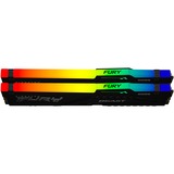 Kingston FURY 64 GB DDR5-6000 (2x 32 GB) Kit werkgeheugen Zwart, KF560C36BBEAK2-64, Beast RGB, EXPO