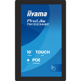 iiyama ProLite TW1023ASC-B3P 10.1" Public Display Zwart, Touch, mini HDMI, USB, LAN + PoE, Audio, Android 13