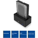 ACT Connectivity 2,5"/3,5" SATA harde schijf docking station Zwart, USB 3.2 Gen1 (5 Gbit/s)