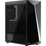 Aerocool Shard midi tower behuizing Zwart | 3x USB-A | RGB | Window