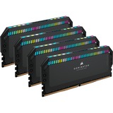 Corsair 64 GB DDR5-6200 Quad-Kit werkgeheugen Zwart, CMT64GX5M4B6200C32, Dominator Platinum RGB, XMP