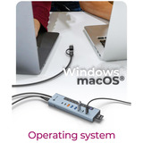 ICY BOX IB-HUB1742CR-C2PD dockingstation Lichtblauw