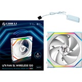 Lian Li UNI FAN SL120 Wireless RGB case fan Wit, 120 x 124.5 x 28 mm, PWM