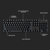 Logitech G413 SE Full-Size Mechanical Gaming Keyboard Zwart, US-International, GL Tactile
