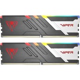 Patriot 32 GB DDR5-6000 Kit werkgeheugen Zwart/wit, PVVR532G600C36K, Viper Venom RGB, XMP 3.0