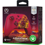 PowerA Advantage controller met kabel voor de Xbox Series X|S - Rood vuur Rood, Xbox Series X|S, Xbox One, Pc