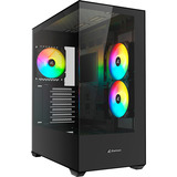 Sharkoon SK6 ARGB midi tower behuizing Zwart | 2x USB-A | RGB | Tempered Glass