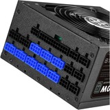 SilverStone SST-ST1100-TI v2.0 modulaire 1100 watt voeding  Zwart, 8x PCIe, 8x PCIe, Kabel-Management