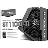 SilverStone SST-ST1100-TI v2.0 modulaire 1100 watt voeding  Zwart, 8x PCIe, 8x PCIe, Kabel-Management