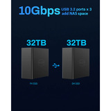 TerraMaster F4 SSD nas Zwart, 1x 5GbE, HDMI, USB