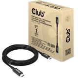 Club 3D USB-C 4 Gen 3x2 kabel Zwart, 3 meter