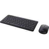 Trust Lyra Multi-Device Wireless Keyboard & Mouse desktopset Zwart, US lay-out (QWERTY), Scissor switches, 65%, 800 - 1.600 dpi, 2,4 GHz USB, Bluetooth