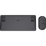 Trust Lyra Multi-Device Wireless Keyboard & Mouse desktopset Zwart, US lay-out (QWERTY), Scissor switches, 65%, 800 - 1.600 dpi, 2,4 GHz USB, Bluetooth
