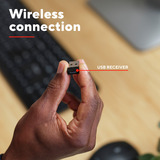 Trust Ody II draadloos toetsenbord Zwart, EU lay-out (QWERTY), Membraan, Stil