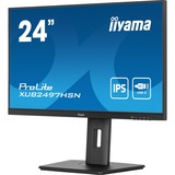 iiyama ProLite XUB2497HSN-B1 23.8" monitor Zwart, 100Hz, HDMI, Display Port, USB-C, LAN, Audio