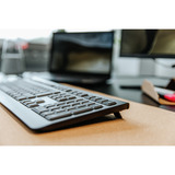 CHERRY KW 3000, toetsenbord Zwart, EU lay-out (QWERTY), Rubberdome, 2,4GHz