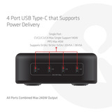 Club 3D Reislader 240 Watt GaN-technologie Zwart, USB-C, PPS + PD 3.1