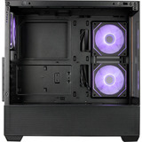Cooler Master Elite 690 Wood midi tower behuizing Zwart/houtkleur | 2x USB-A | 1x USB-C | RGB | Tempered Glass