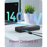 ICY BOX IB-DK7401-CU31 17-in-1 Notebook DockingStation Zwart