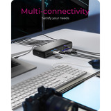 ICY BOX IB-DK7401-CU31 17-in-1 dockingstation Zwart