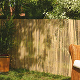 Nature Gespleten bamboemat - afschermgraad 2/5, 1 x 3 meter begrenzing Houtkleur