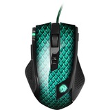 Sharkoon Drakonia gaming muis Groen/zwart, Avago 9500 laser, 500 - 5000 dpi, Retail