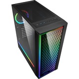 Sharkoon RGB LIT 200 midi tower behuizing Zwart | 3x USB-A | RGB | Window