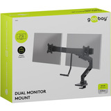 goobay Dual Monitor Mount Office monitorarm Zwart