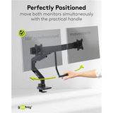 goobay Dual Monitor Mount Office monitorarm Zwart