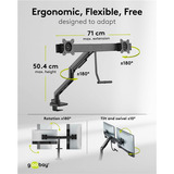 goobay Dual Monitor Mount Office monitorarm Zwart