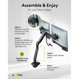 goobay Dual Monitor Mount Office monitorarm Zwart