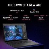 ASUS ROG Zephyrus G16 GA605KM-QR010W 16"  Copilot+ gaming laptop Grijs | Ryzen AI 7 350 | RTX 5060 | 32 GB | 1 TB SSD | OLED