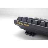 Ducky Origin Phantom Black, toetsenbord Zwart, US lay-out, Cherry MX Red, hot swap, PBT Double-Shot Keycaps