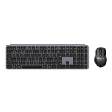 Keychron B6 Pro Keyboard and BM24 Mouse Wireless Combo, desktopset Grijs/zwart, US lay-out, Scissor switches, 100 - 2400 DPI, ABS keycaps, 2.4 GHz / Bluetooth / USB