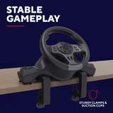 Trust GXT 289 Movi racestuur stuur Zwart, Pc, Xbox Series X/S, Switch, PlayStation 4