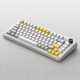 Iqunix ZX75 Gravity Wave Wireless Mechanical Keyboard Grijs, US lay-out (QWERTY), Gateron Red, 75%, RGB leds, Hot-swappable, Double-shot PBT, 2.4GHz | Bluetooth 5.1 | USB-C