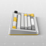 Iqunix ZX75 Gravity Wave Wireless Mechanical Keyboard Grijs, US lay-out (QWERTY), Gateron Red, 75%, RGB leds, Hot-swappable, Double-shot PBT, 2.4GHz | Bluetooth 5.1 | USB-C