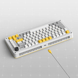 Iqunix ZX75 Gravity Wave Wireless Mechanical Keyboard Grijs, US lay-out (QWERTY), Gateron Red, 75%, RGB leds, Hot-swappable, Double-shot PBT, 2.4GHz | Bluetooth 5.1 | USB-C